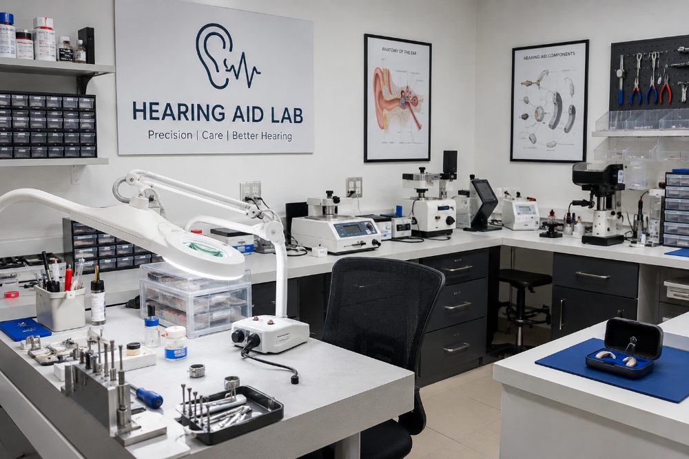 WaveZone's in-house hearing aid diagnostic and repair lab